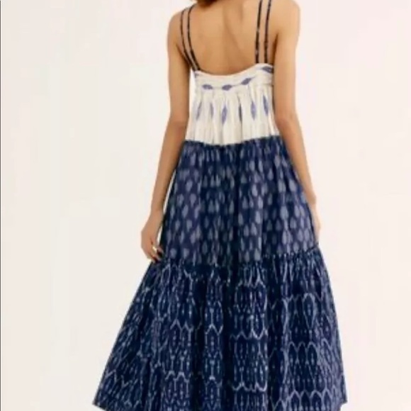Free People Dress Mixed Print Swing Ruffle Tier 0 - Picture 4 of 7